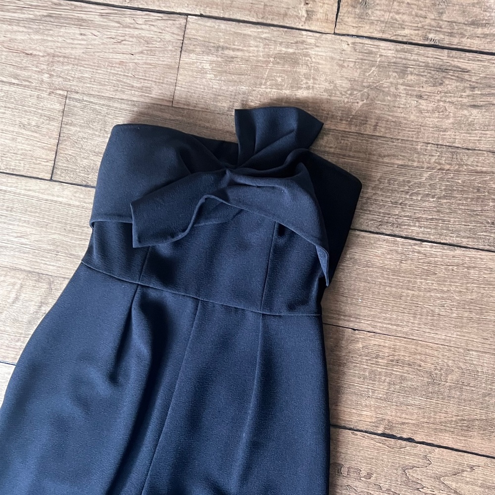 Black strapless jumpsuit